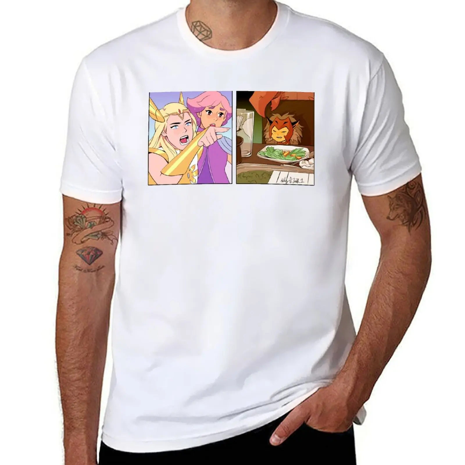 

She-Ra Yelling At Catra Meme T-Shirt Anime t-shirt rapper graphic tees oversizeds mens t shirts