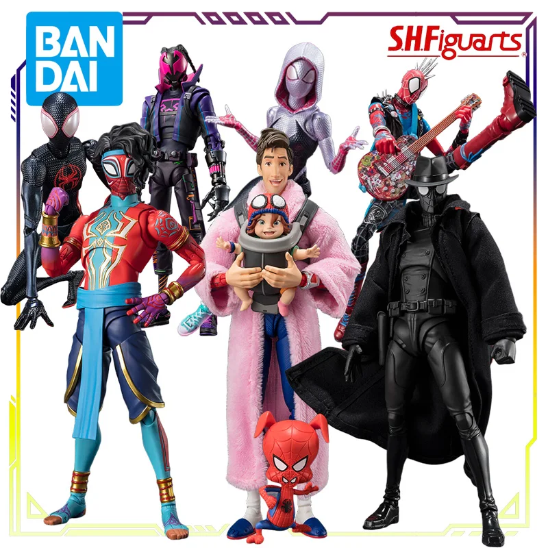반다이 Osoriginal S.H. Figuarts Peter B Parker & Medea Parker 스파이더 맨: Crossverse 애니메이션 액션 피규어 모델 장난감 소년을위한 선물