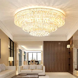 Big LED Ceiling Lights for Living Room Decoration Crystal Ball Ceiling Chandelier New Home Lamp Modern Lustre Pra Sala Luxury