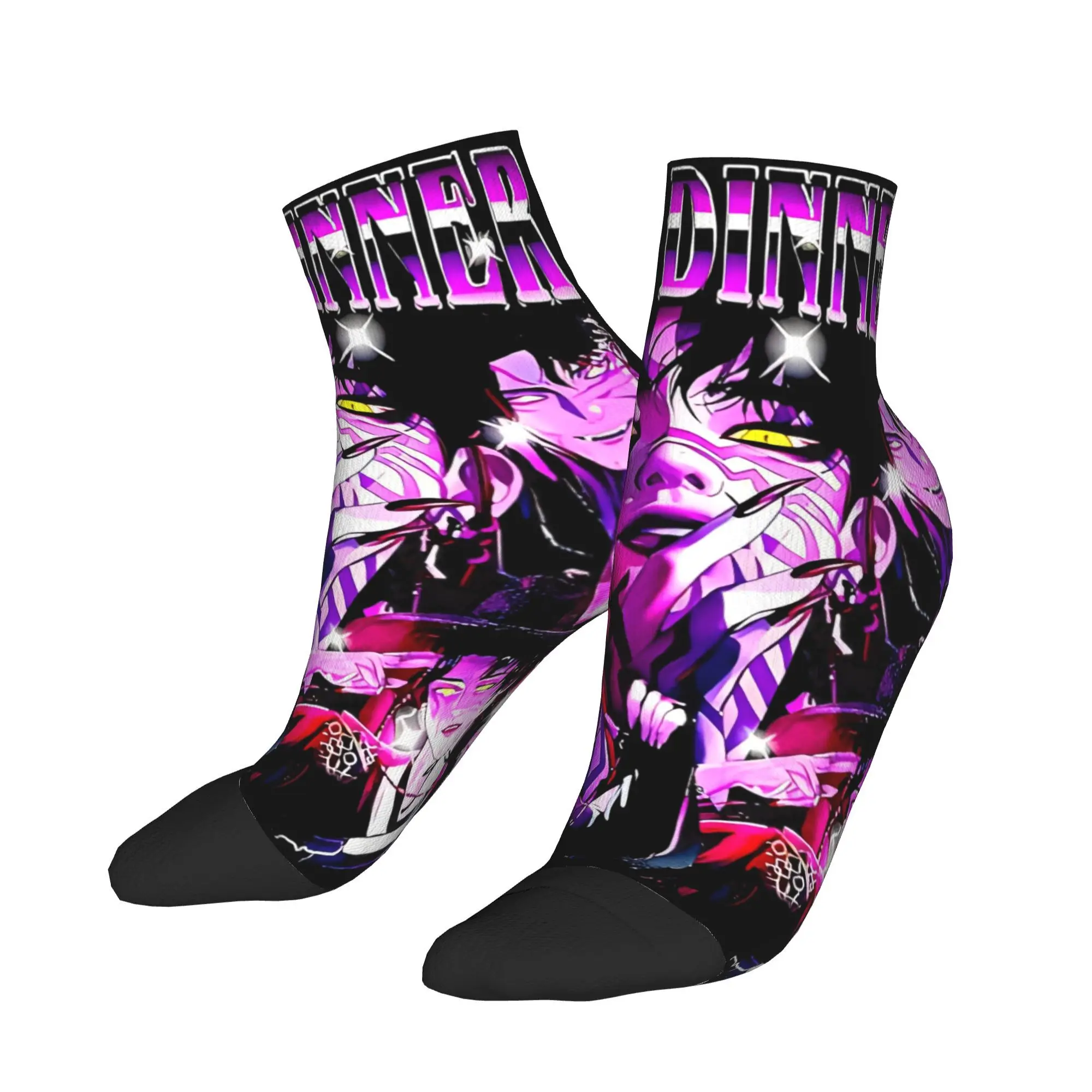 

Girl Dinner Kpop Demon Hunters Anime Ankle Socks Jinu Villain Graphic Casual Socks Anti Bacterial Sports Soft Sock For Men