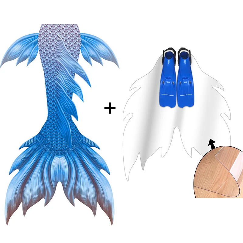New Design Blue Colour SKins Tail Mermaid For Customized Size With High Quality With Swimming and Diving Monofin Fin Flipper