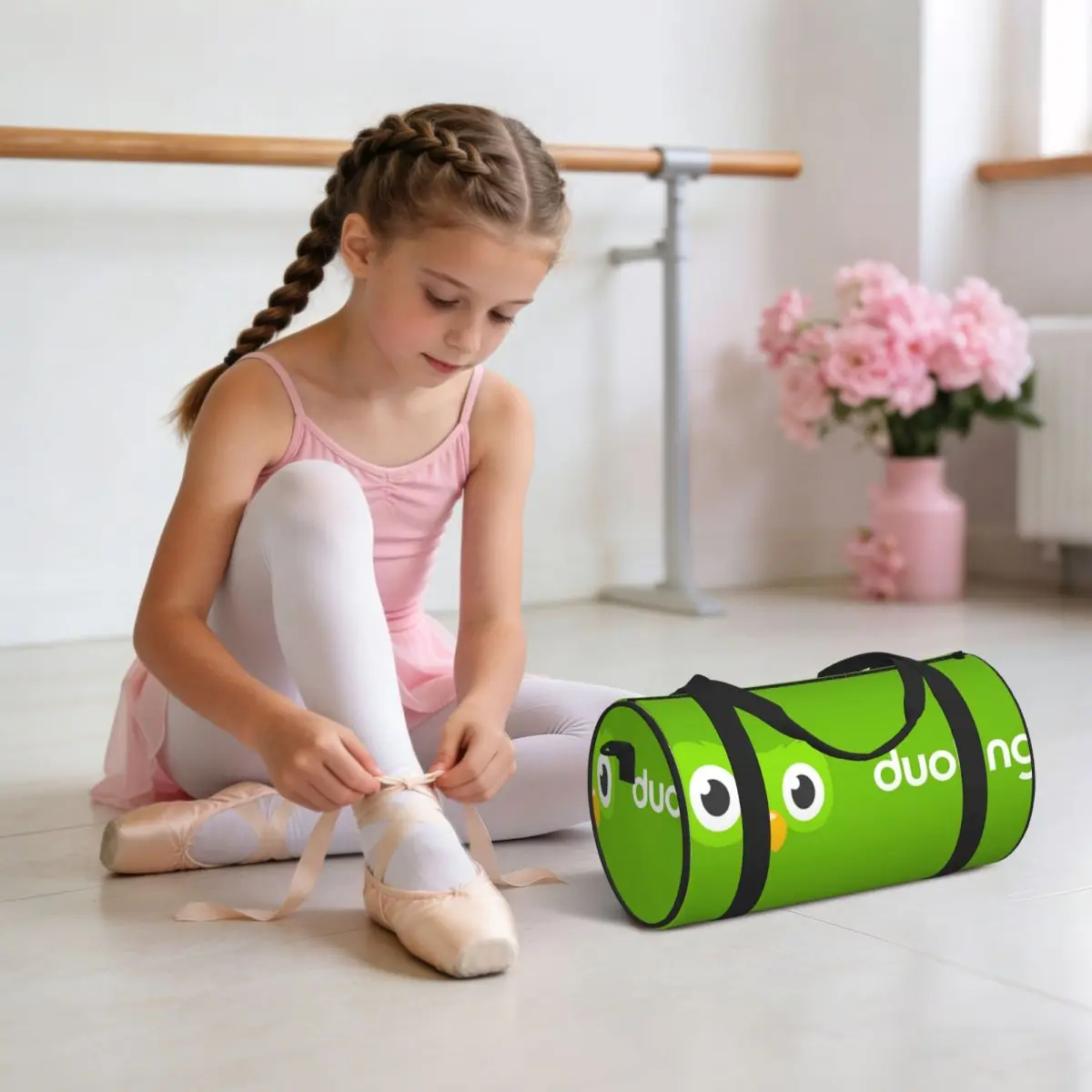 Duolingo Owl Duo 1 Luggage Bag Large Capacity Duffle Tote Bag Handbags Gym Bags Fitness Bag for Boys Girls