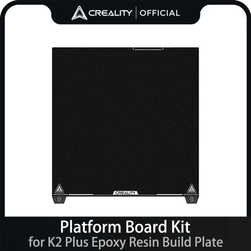 Creality K2 Plus Placa de construcción de resina epoxi Excelente adherencia Alta planitud 370 x 370 mm Resistencia al desgaste Accesorios de impresora 3D