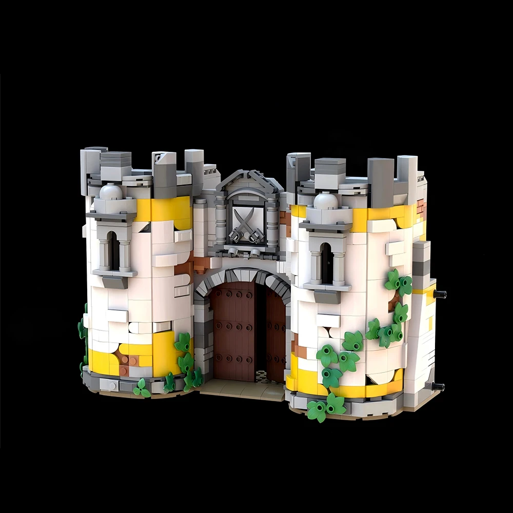 New MOC Brodbrick Fortress Defense Pirate 3D Model Building Blocks DIY Modular City Wall Assembly Toy for Boys Collectible Gift