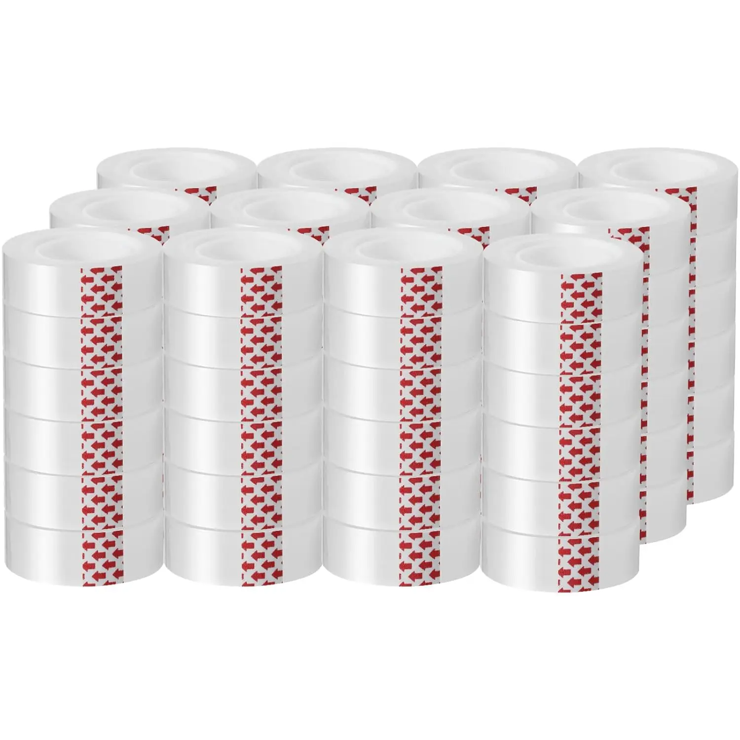 

72 Rolls Clear Tape, Transparent Tape Refills for Dispenser, 1 Inch Core, 3/4 x 800 Inches, Strong Adhesive for Gift Wra