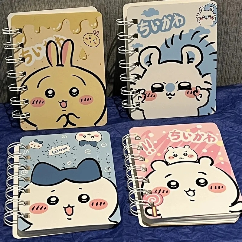 Ckw Cartoon A7 Spiral Notebook, Mini Portable Lined Pocket Wire Binding Notepad Student Diary Hachiwera Usagi Momonga view 4