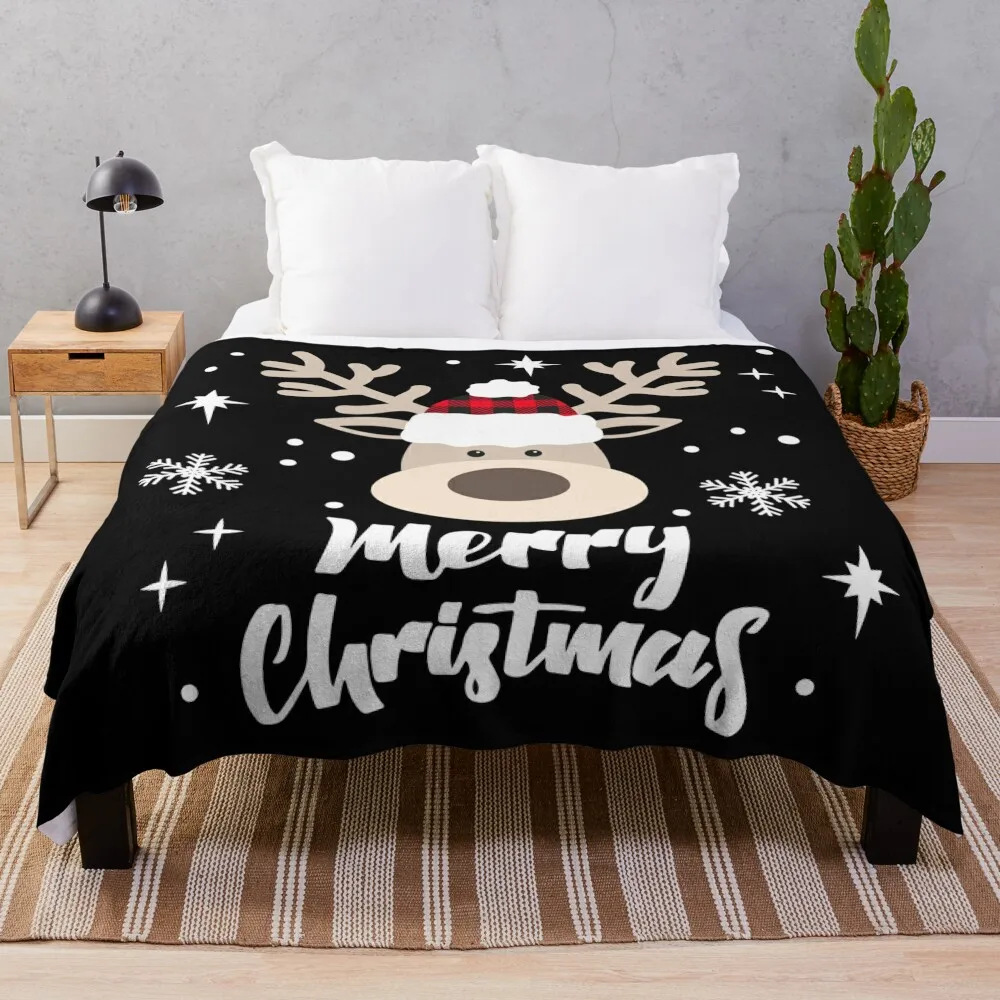 Merry Christmas Reindeer Throw Blanket Comforter for babies valentine gift ideas Blankets