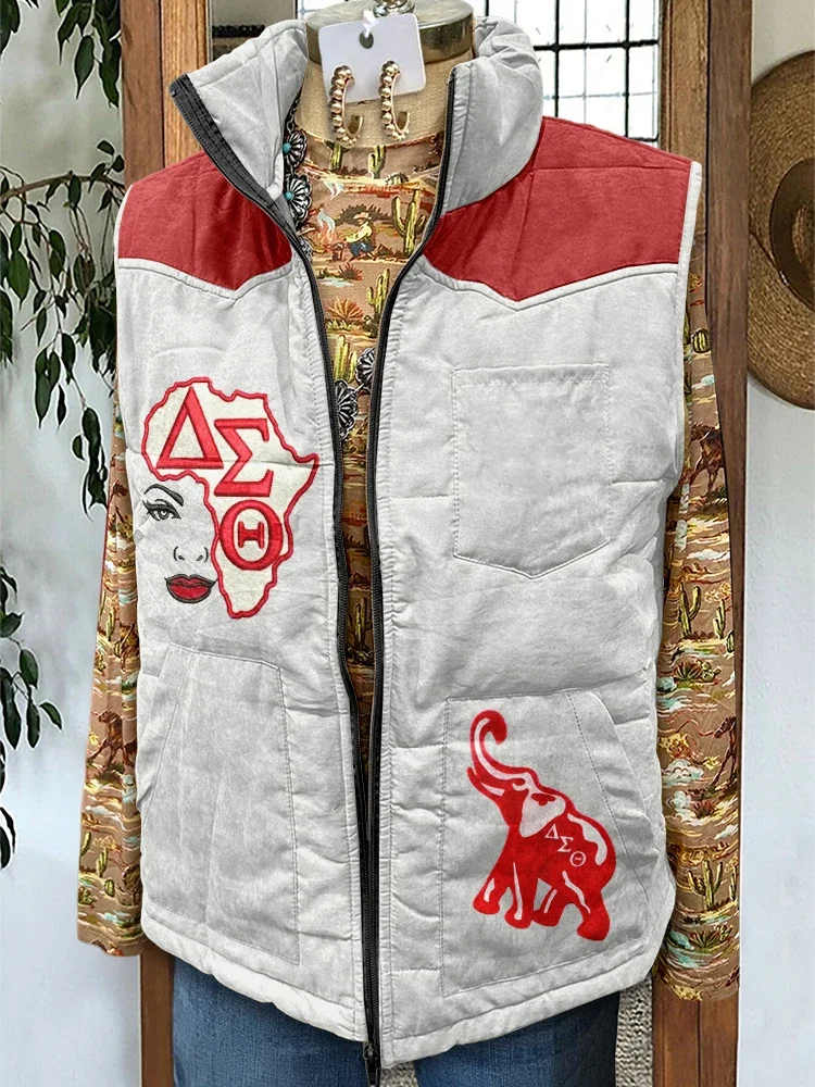 Cute Delta Sigma Theta Print Vest