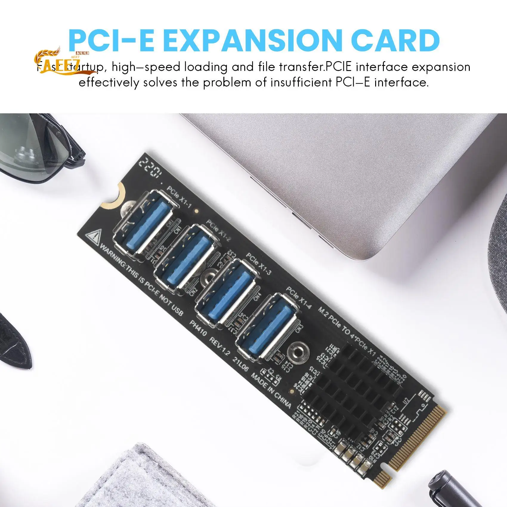 

Карты расширения AEE7-M.2 M-Key Pcie M.2 к Pci-E X1 4-портовый адаптер расширения видеокарты USB3.0 Адаптер ASM1184E M.2