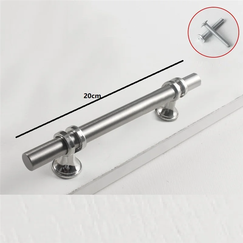 -A14E Maçaneta nórdica para porta de guarda-roupa, maçaneta europeia de aço inoxidável, maçaneta de aço inoxidável para gaveta de armário