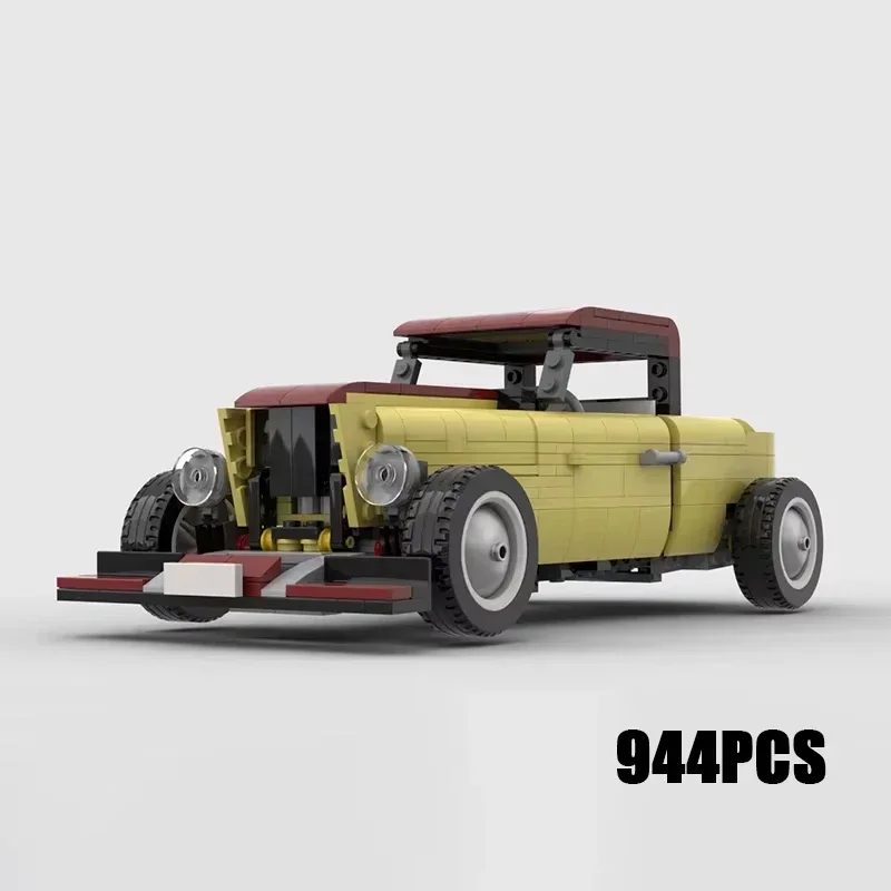 

YcMoc Building Blocks Vintage Classic Fordd B-Model Car Model Technical Bricks DIY Assembly Vehicle Toys For Kids Child