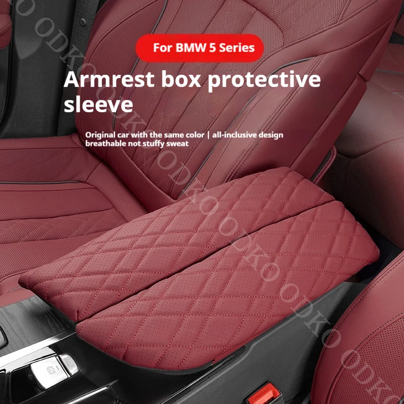 For 24 BMW 5 Series i5 Center Console Armrest Booster Pad Interior Modified Storage Armrest Box Cushion Heightener Central Box