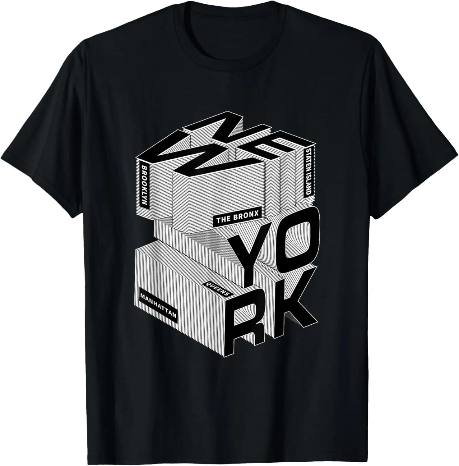 

Футболка с городской типографией New York City Five Boroughs