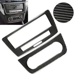 Black Carbon Fiber Car Inner Center Console CD Panel Trim For Mercedes For Benz GLE W166 2015-2019 Car Interior Accessories