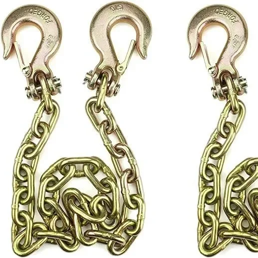 Rigging Hardware G70 Yellow Galvanized Transport Towing Chain For Lifting Cargo Control