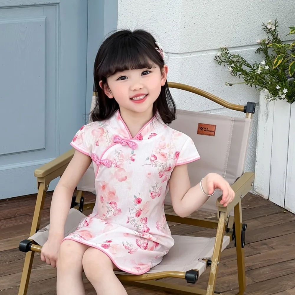 فستان تشيباو شيونغسام عتيق فستان صيني تقليدي على الطراز العرقي أزياء تنكرية للحفلات ملابس أطفال ملابس أطفال