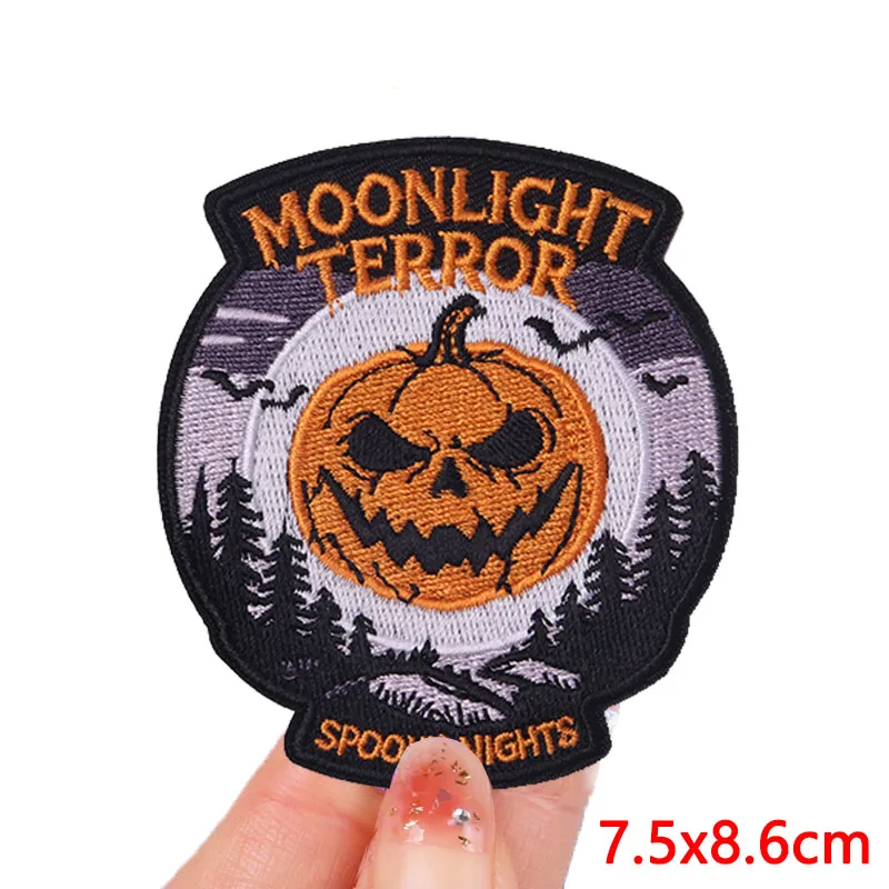 Halloween-Geister-Aufnäher zum Aufbügeln, Halloween-Aufnäher zum Aufbügeln für Kleidung, thermoadhäsive Aufnäher für Kleidung, Abzeichen zum Selbermachen – Detail 17