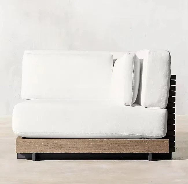 

-Luxury high-end sofa discount outdoor furniture combination solid wood teak sofa set