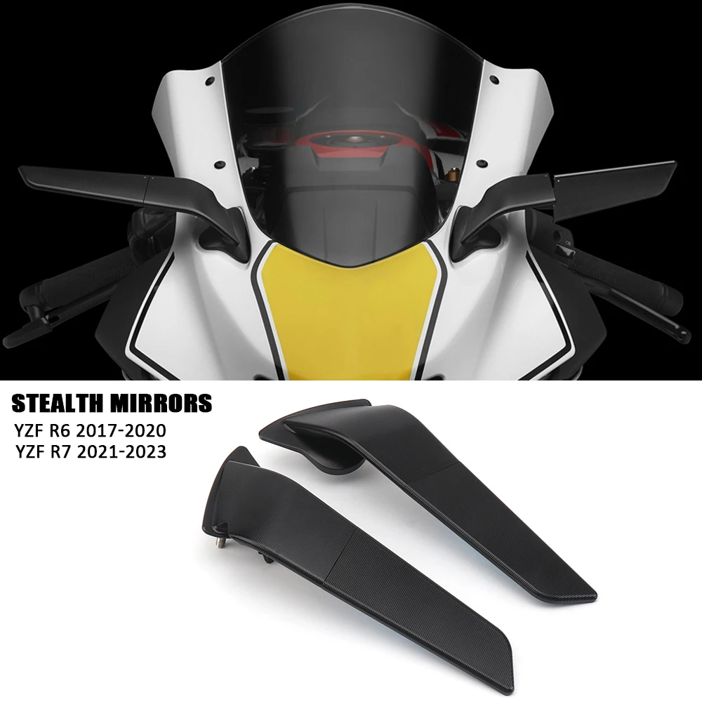 

YZF R7 зеркала Stealth Winglets зеркальные наборы для Yamaha R 7 2021-2023 R6 r 6 2017-2020 регулируемые зеркала мотоциклетное зеркало крыла