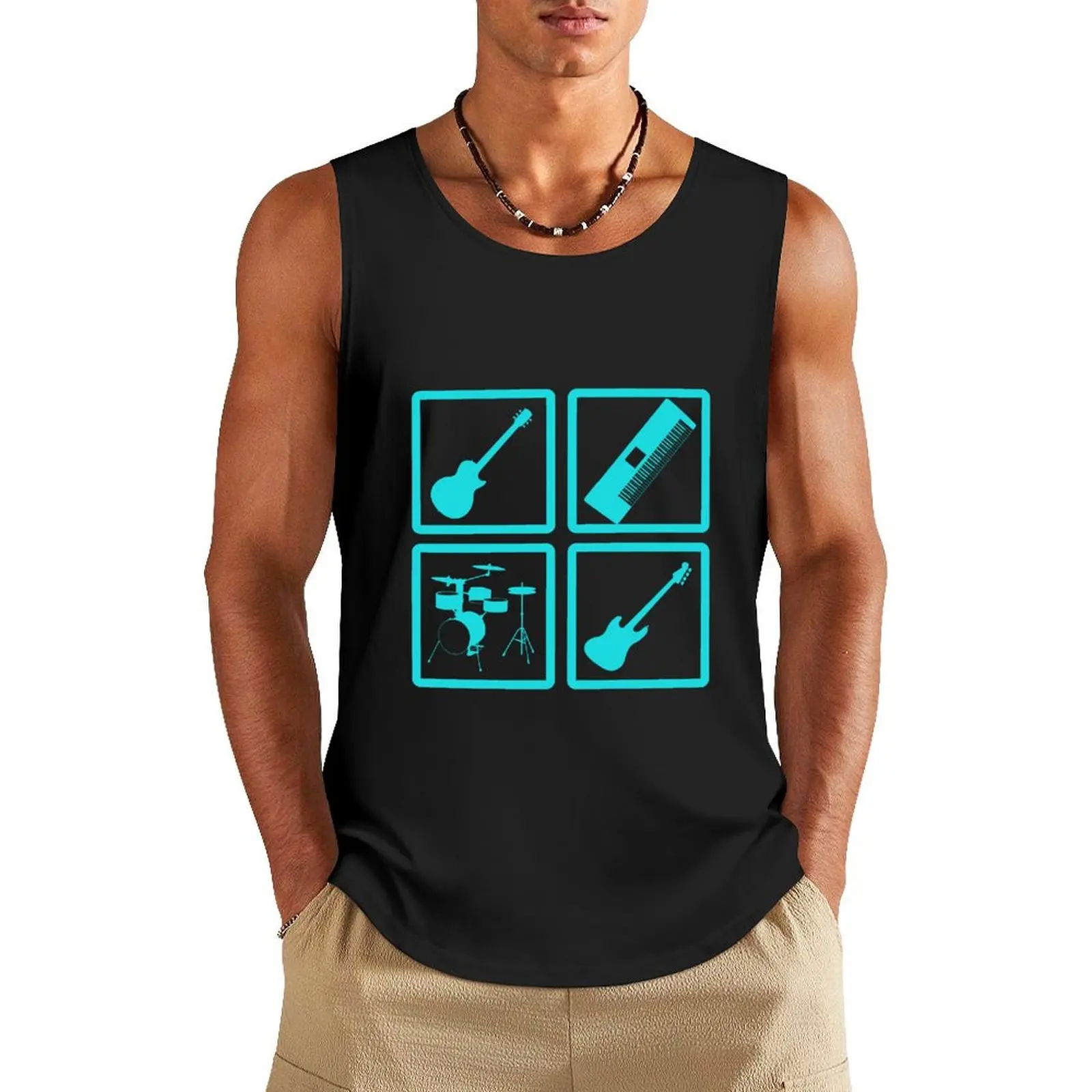 K on - subtle Tank Top sleeveless gym shirts male fashion 2025 man