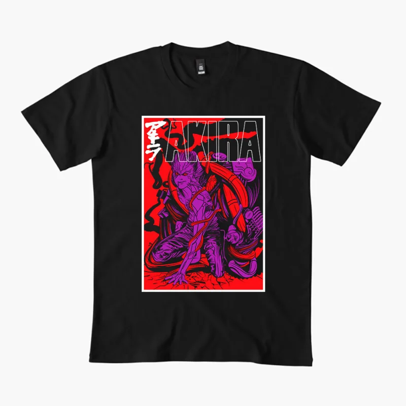 

0310 Vintage Akira Anime T Shirt Cyberpunk Manga City explosion Graphic clothes cyber mecha Neo-Tokyo Streetwear All size tops