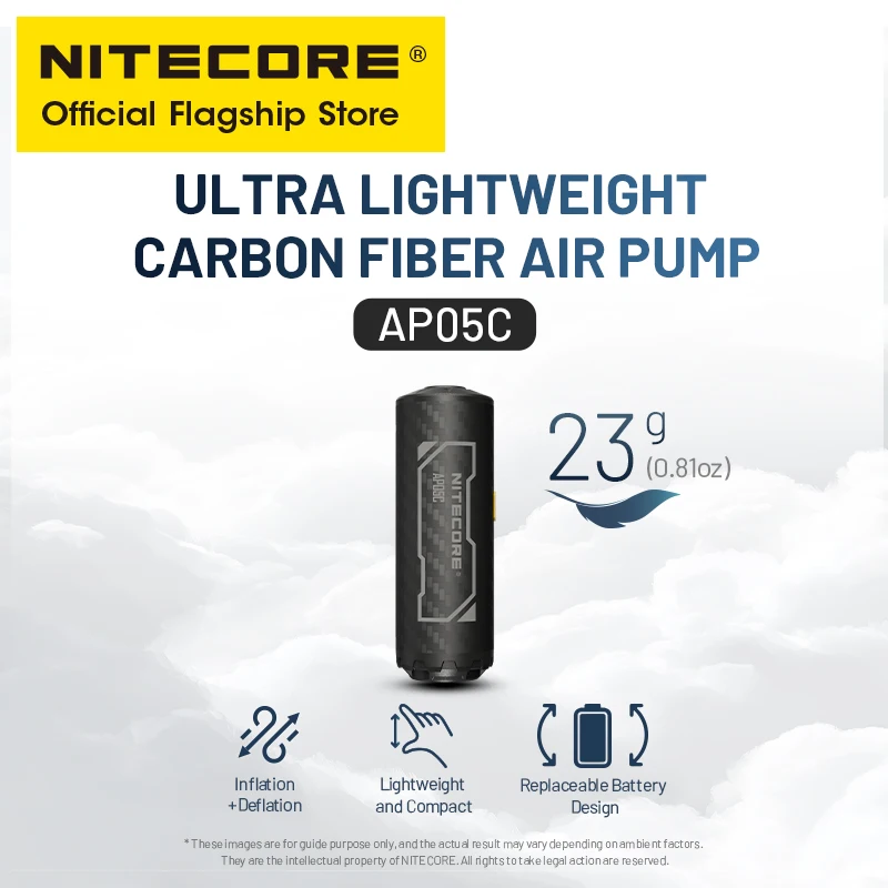 

NITECORE AP05C Воздушный насос из углеродного волокна 23 г 2,7 кПа Инфляция Дефляция для надувной кровати Подушки Плавательное кольцо Усилитель пламени для кемпинга