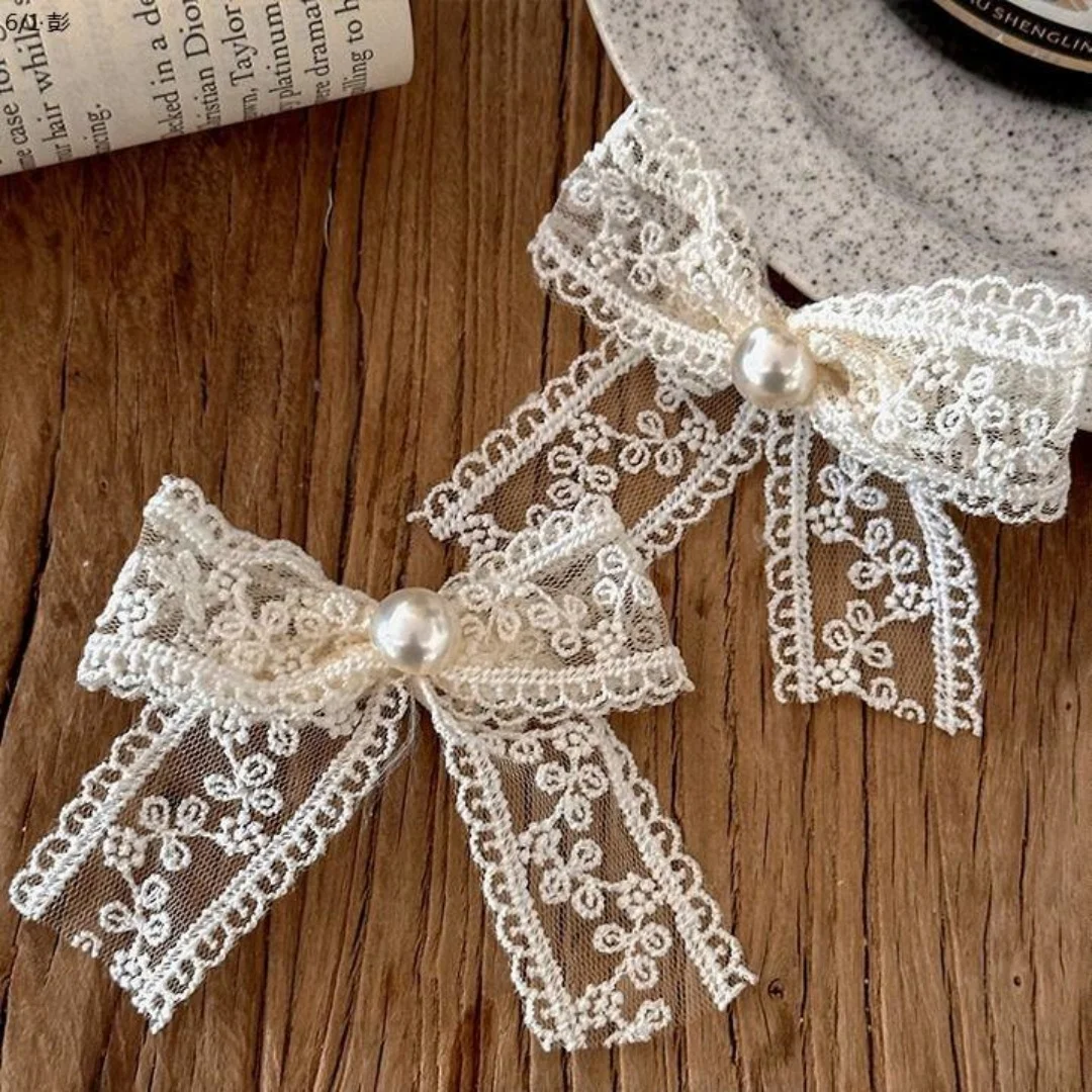 

2Pcs/set New Flower Embroidery Baby Hairpin Kids Girls Sweet BB Hair Clips Newborn Girl Barrettes Lace Headwear Hair Accessories