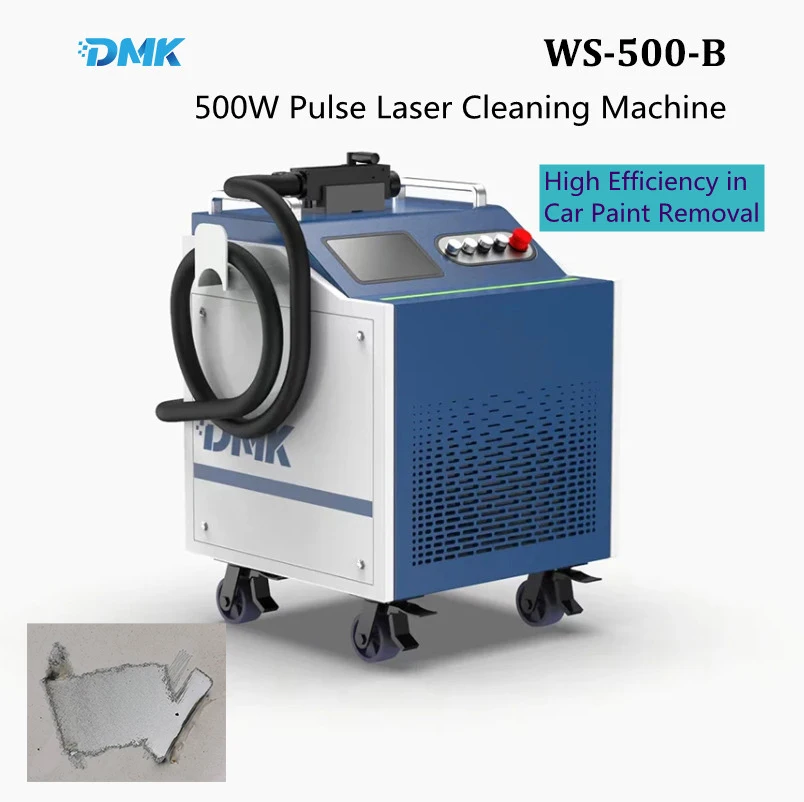 Dmk puls 500w laser reinigungs maschine hoch effiziente autolack rost entferner automatische reinigungs anlage für metall ss aluminium