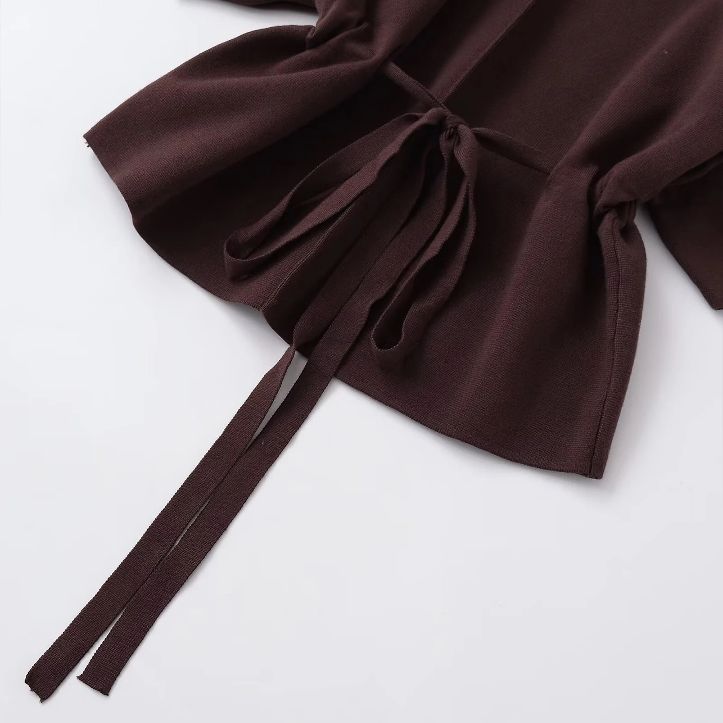 

Z Women's Casual Sle Knitwear Bubble Sve Loose Fit round Ne Pullover Faionable Daily Wear Autumn Season