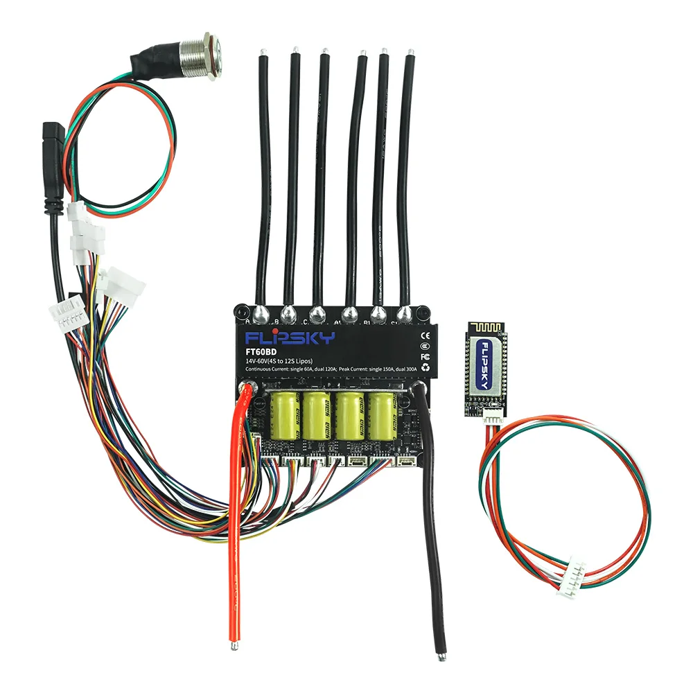Controlador de velocidad electrónico (ESC) Flipsky FT60BD de doble accionamiento, 14V-60V, 60V 120A, para motores sin escobillas de patinetes eléctricos, bicicletas eléctricas y karts DIY.