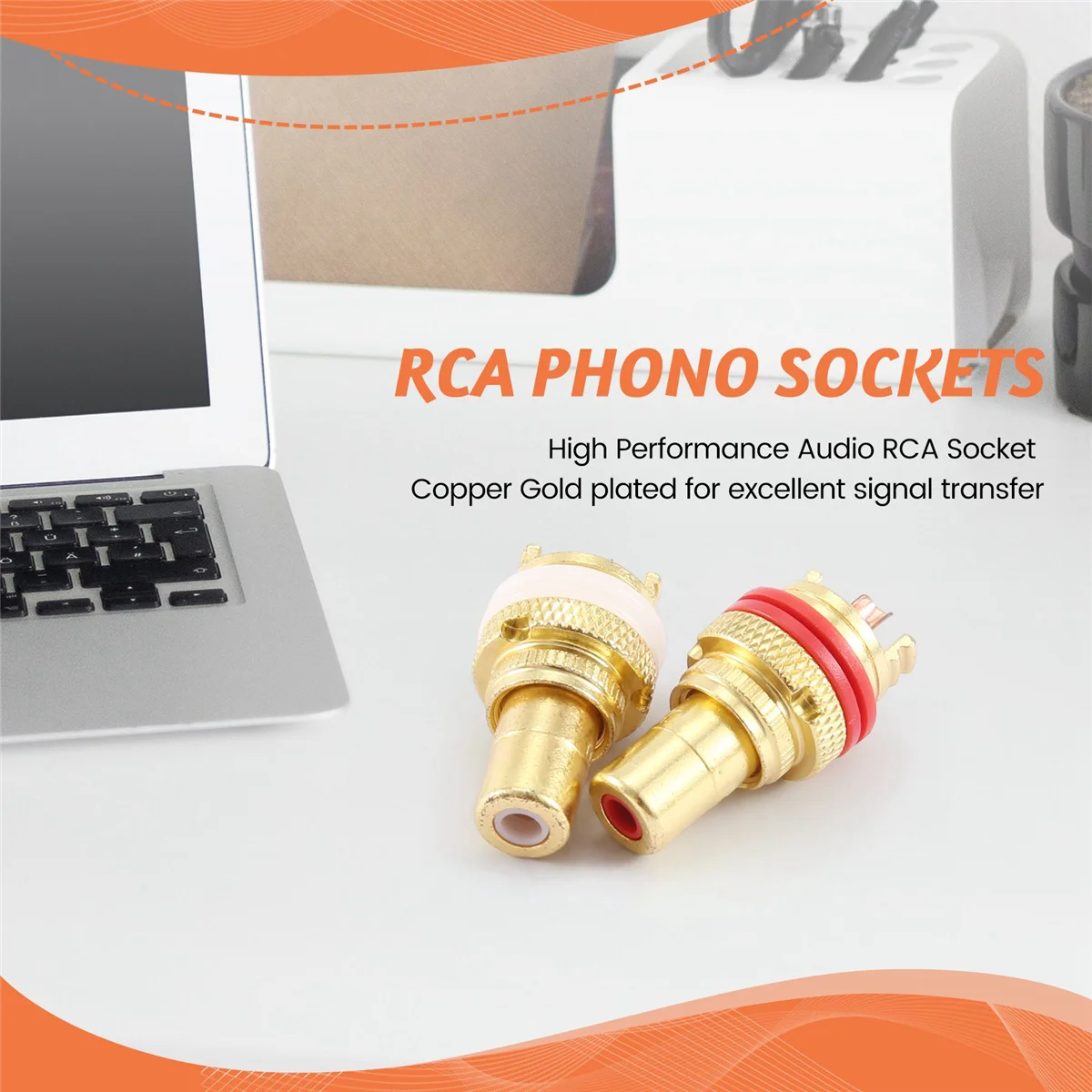 8 X CMC Gold plated RCA Phono CHASSIS SOCKETS Female Professional AMP HIFI RCA socket gold plated lotus female seat