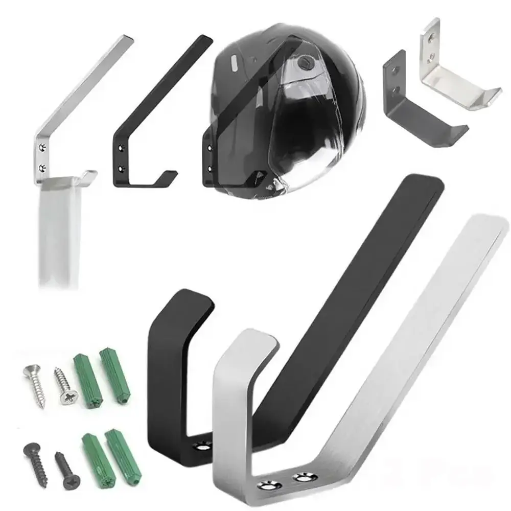 1Pcs Jacket Holder Motorcycle Helmet Holder Wall Mount Rack Stainless Steel Wall Hanger Wall Mount Multipurpose