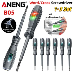ANENG B05 Word/cross Screwdrivers Neon Bulb Indicator Meter Electric Pen Insulated Electrician Highlight Pocket Tester Pen Tools
