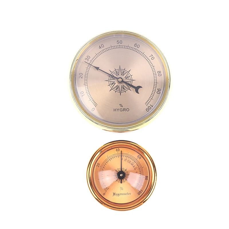 44mm/66mm Precision Cigar Hygrometer Accurate Portable Mini Mechanical Humidor Hygrometers Round Humidity Detector Accessories