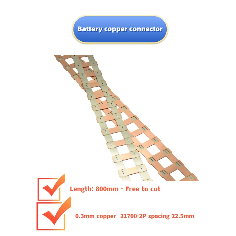 

20S Battery Pack Centralized Copper Busbar 800mm Length Free Cut 0.3mm Thickness for Electronics The Design Is Customized.