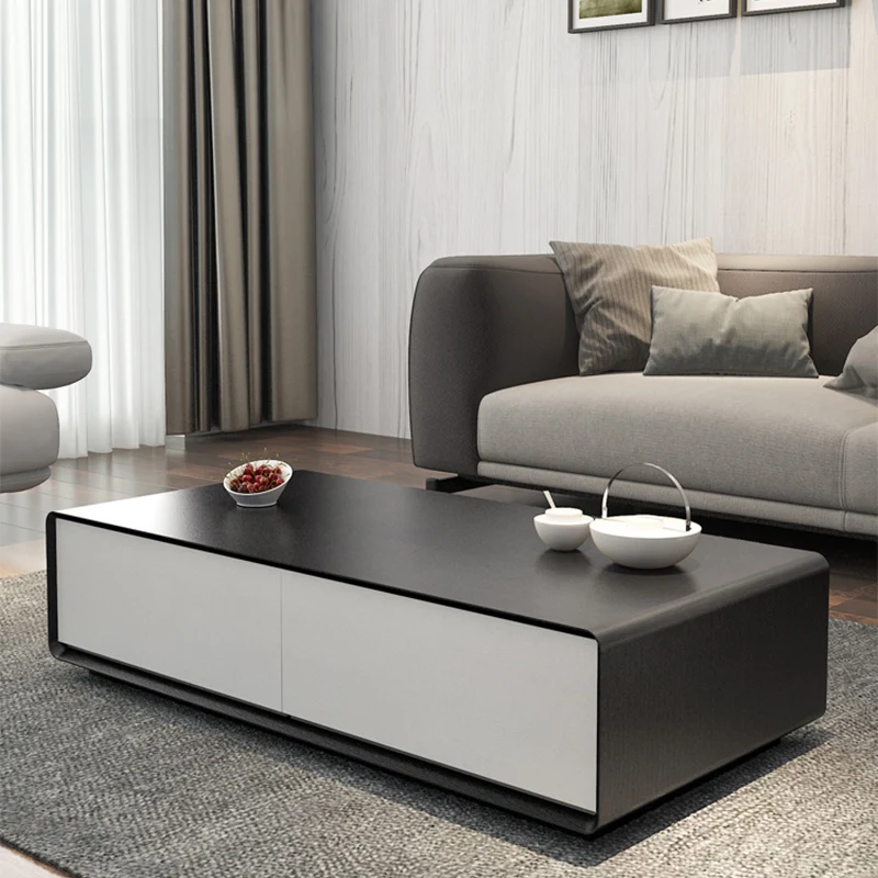 Modern minimalist Coffee Tables Europe rectangle grey luxury Coffee Tables  unique black table basse de salon home furniture