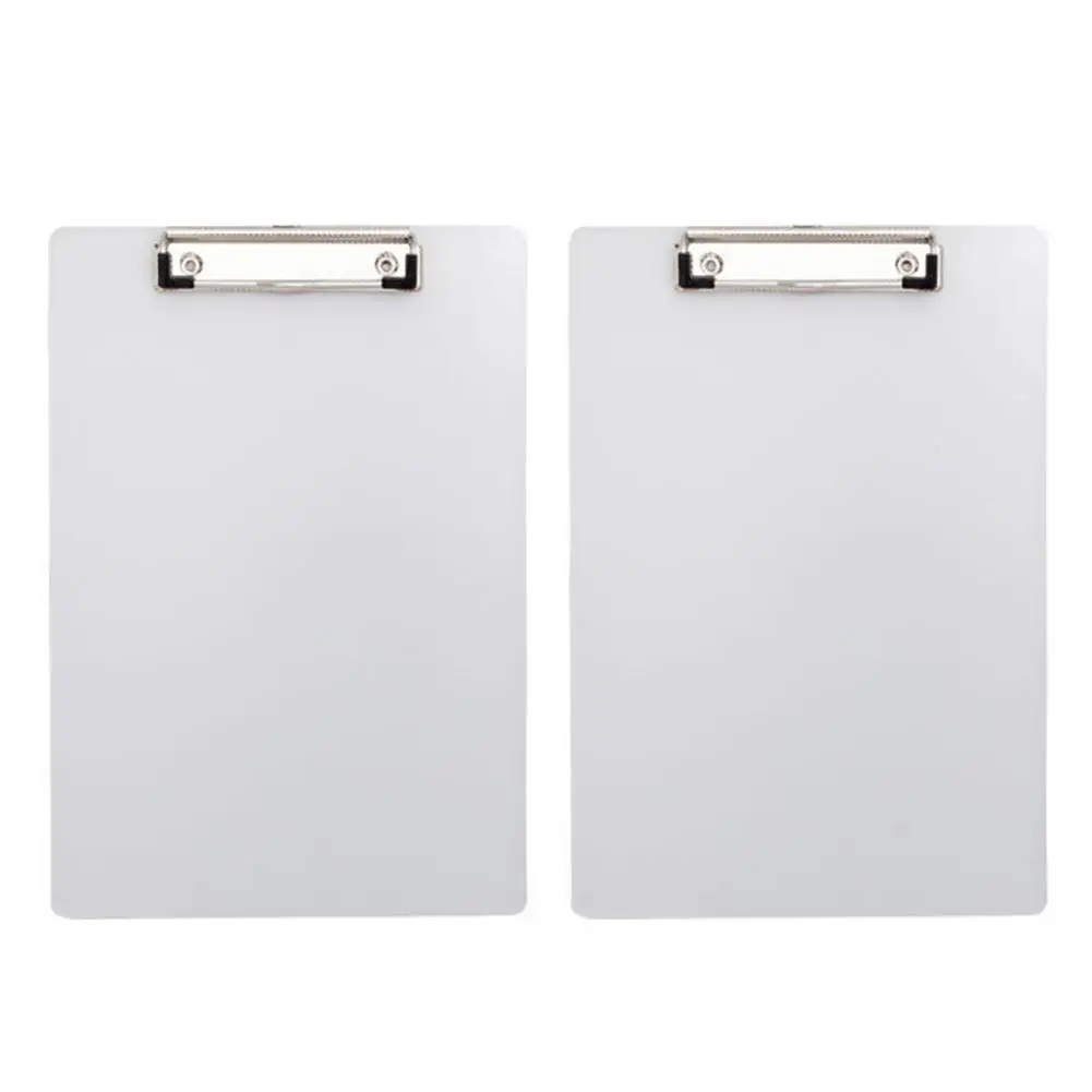 Bending-resistant 2Pcs Portable Frosted Texture File Organizer Translucent Document Splint Telescopic Hook   Office Supply