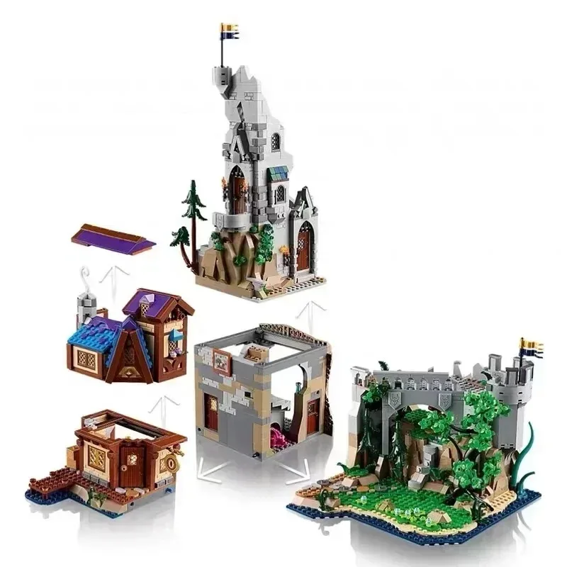 IN magazzino 2024 nuove idee 21348 Dungeonsed Red Dragon Tale Building Blocks House Model Assembly Toys