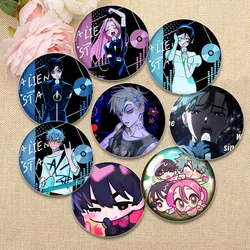 Anime Alien Stage Badge LUKA HYUNA LVAN TILL SUA MIZI Cartoon Brooches Handmade Exquisite Tinplate Enamel Pins Bag Accessories