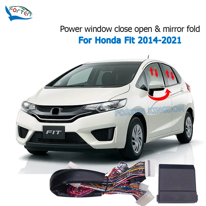 FORYOU Car Automatic Close Open + Mirror Folder Kit Module For Honda Fit (14+) City (15+) Jade Jazz Crider (19+) XRV Vezel Greiz