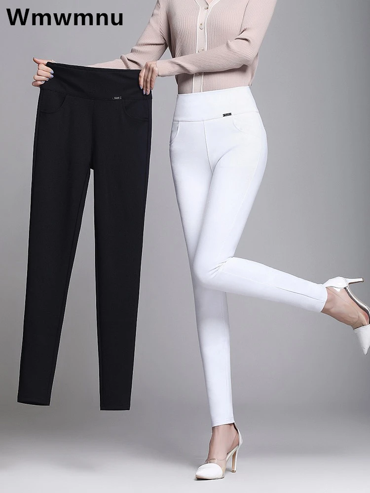 Damskie smukłe Spodnie ołówkowe koreańskie Casual duży rozmiar 6xl Pantalones eleganckie biurowe Spodnie modne formalne Spodnie legginsy