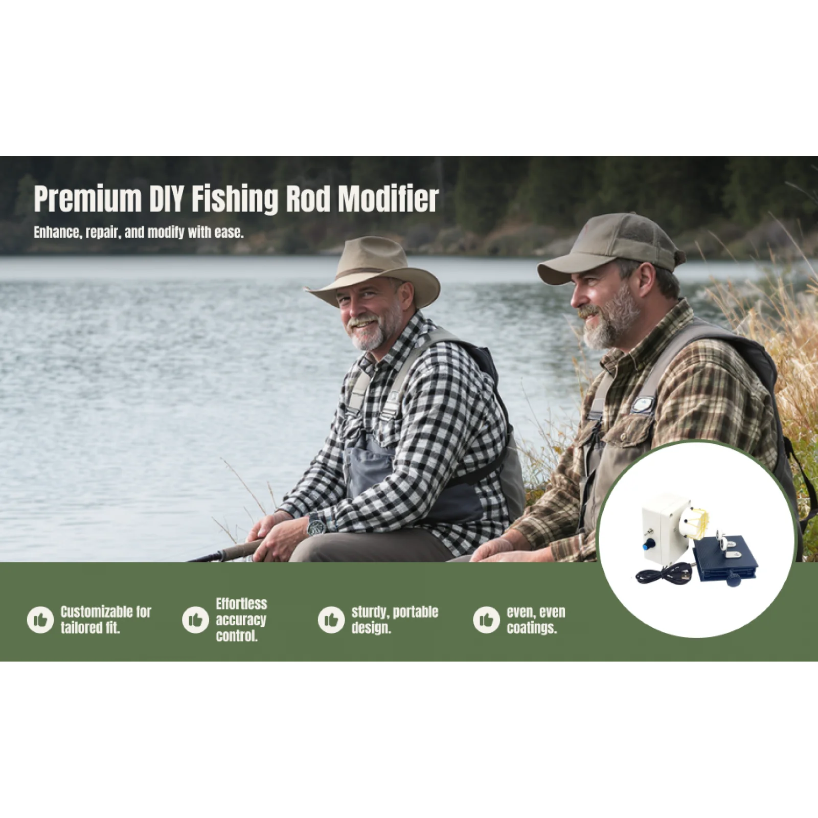 

Машина для намотки удочек с питанием от USB. Универсальный комплект для ремонта удочек для домашней мастерской и использования на открытом воздухе.