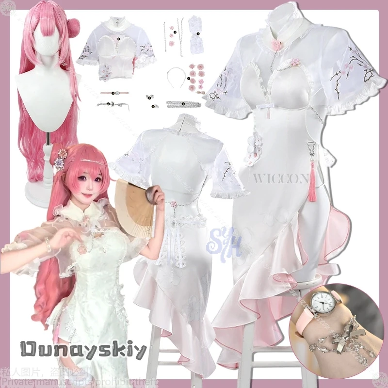 

Игра для косплея Dorothy GODDESS OF VICTORY: NIKKE, аниме-костюм {Dunayskiy} Белое кружевное платье Cheongsam Qipao, милое платье Лолиты на Хэллоуин
