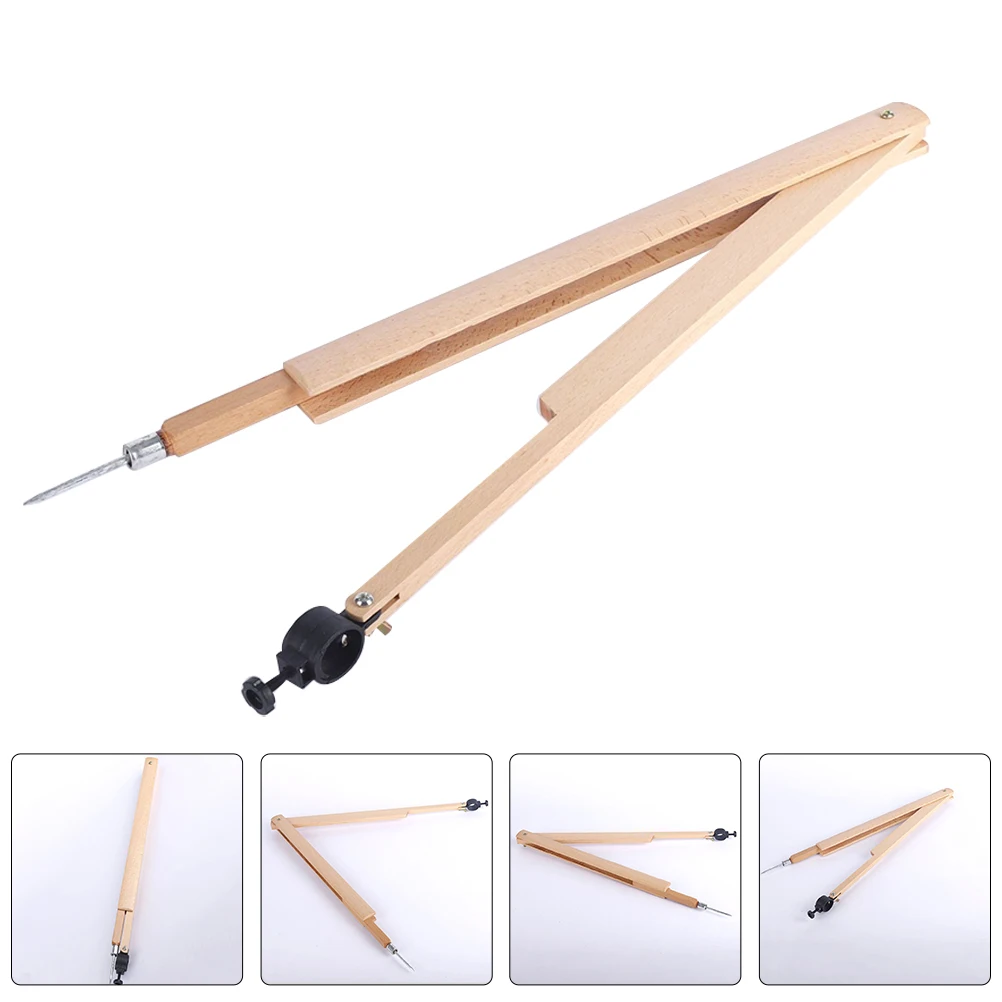 Wooden Beam Compass Drawing Tool for Blackboard Math Teaching School Drafting Large Size Lightweight Portable