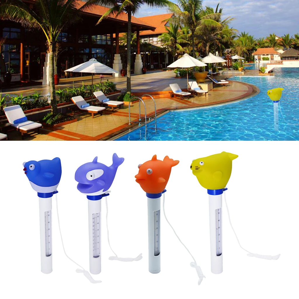 Accurately Cartoon Animal Floating Thermometer for Hot Tub Spa Aquarium