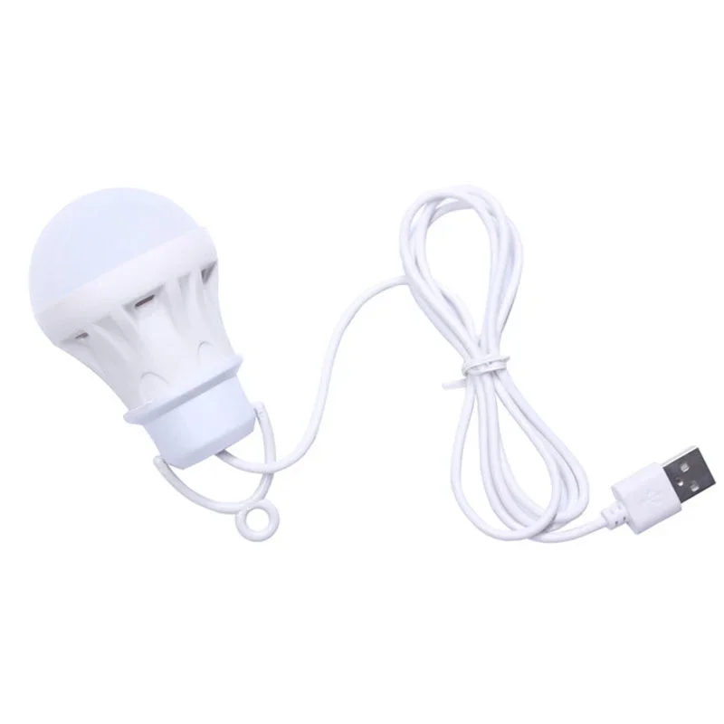 LED 랜턴 휴대용 캠핑 램프, 미니 전구, 3W, 5V, USB 파워 북 라이트, LED 독서 학생 스터디 테이블 램프, 슈퍼 버라이트