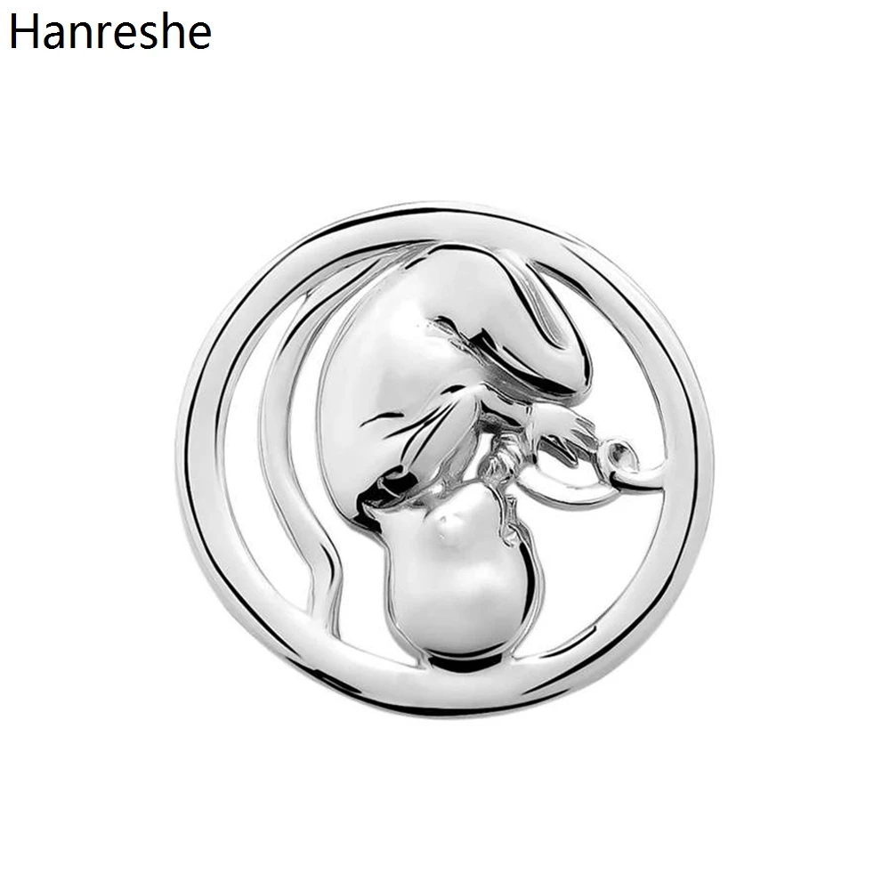 Hanreshe Obstetrics Baby Brooch Pins Medical Silver Plated Maternity Doctor Nurse Lapel Badge Jewelry Gift Decoration