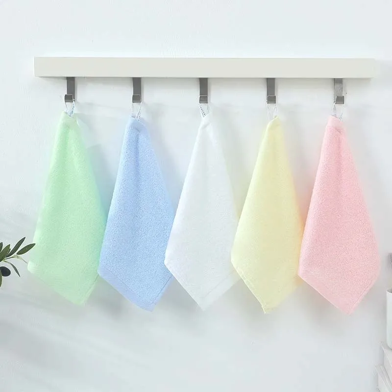 

5Pcs Wholesale Pure Cotton Small Square Towels (26*26cm) - Kindergarten Handkerchiefs, Hotel Napkins, White Square Towels
