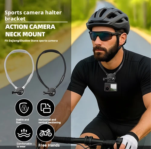Imagen 2 del producto Cámara de acción de teléfono 2 en 1, soporte para sujetar el cuello para GoPro Insta360 DJI OSMO, accesorios universales para teléfono con cámara de acción