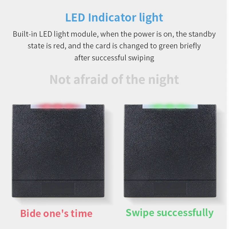 مستقرة 125 كيلو هرتز RS485 بروتوكول Modbus RTU قارئ بطاقات 12 فولت/24 فولت IP68 مقاوم للماء 13.56 ميجا هرتز تتفاعل تماس MF بطاقة التحكم في الوصول قراءة #4